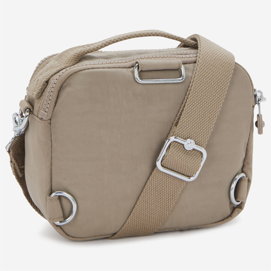 KIPLING Cahir Soft Taupe Small crossbody (convertible to backpack) I8061-4PW
