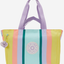 KIPLING Naomi Bold Stripe Bl Large Tote with extra pouch I8699-7KY