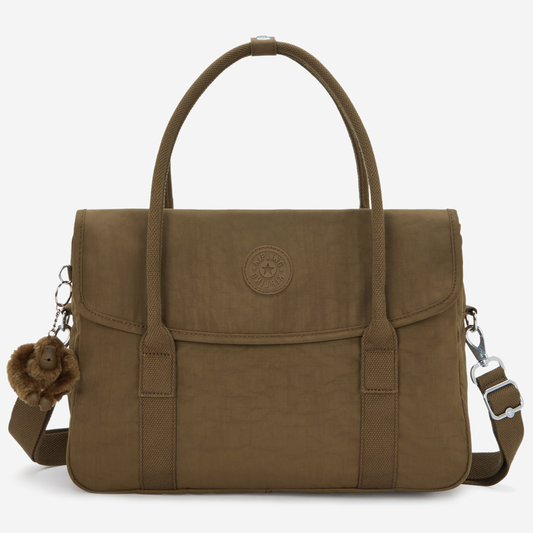 KIPLING Superworker S Smooth Khaki Small working bag (with removable shoulderstrap) I6134-1NA