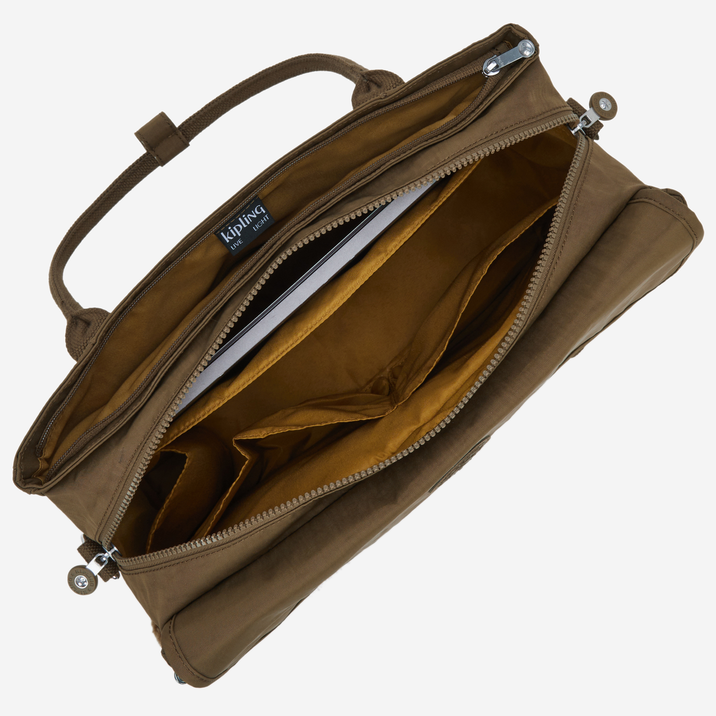 KIPLING Superworker S Smooth Khaki Small working bag (with removable shoulderstrap) I6134-1NA