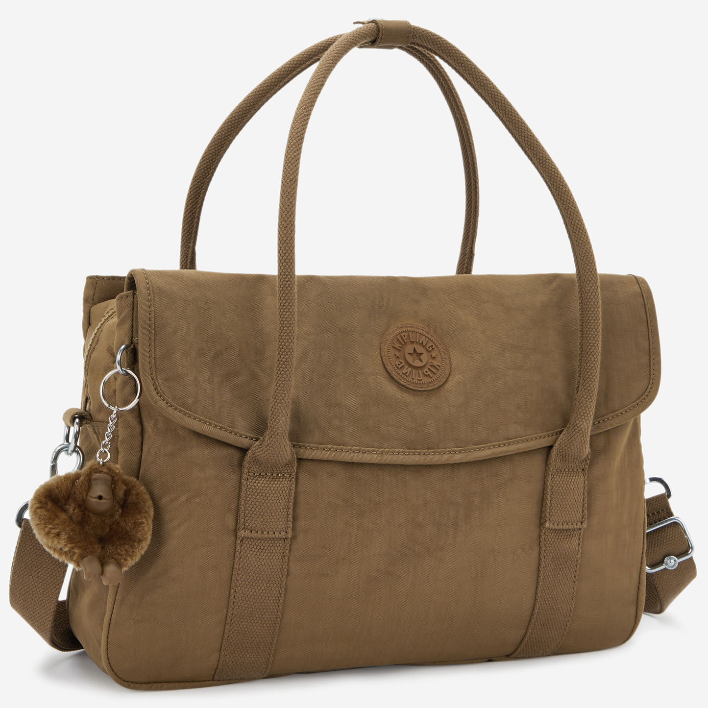 KIPLING Superworker S Smooth Khaki Small working bag (with removable shoulderstrap) I6134-1NA
