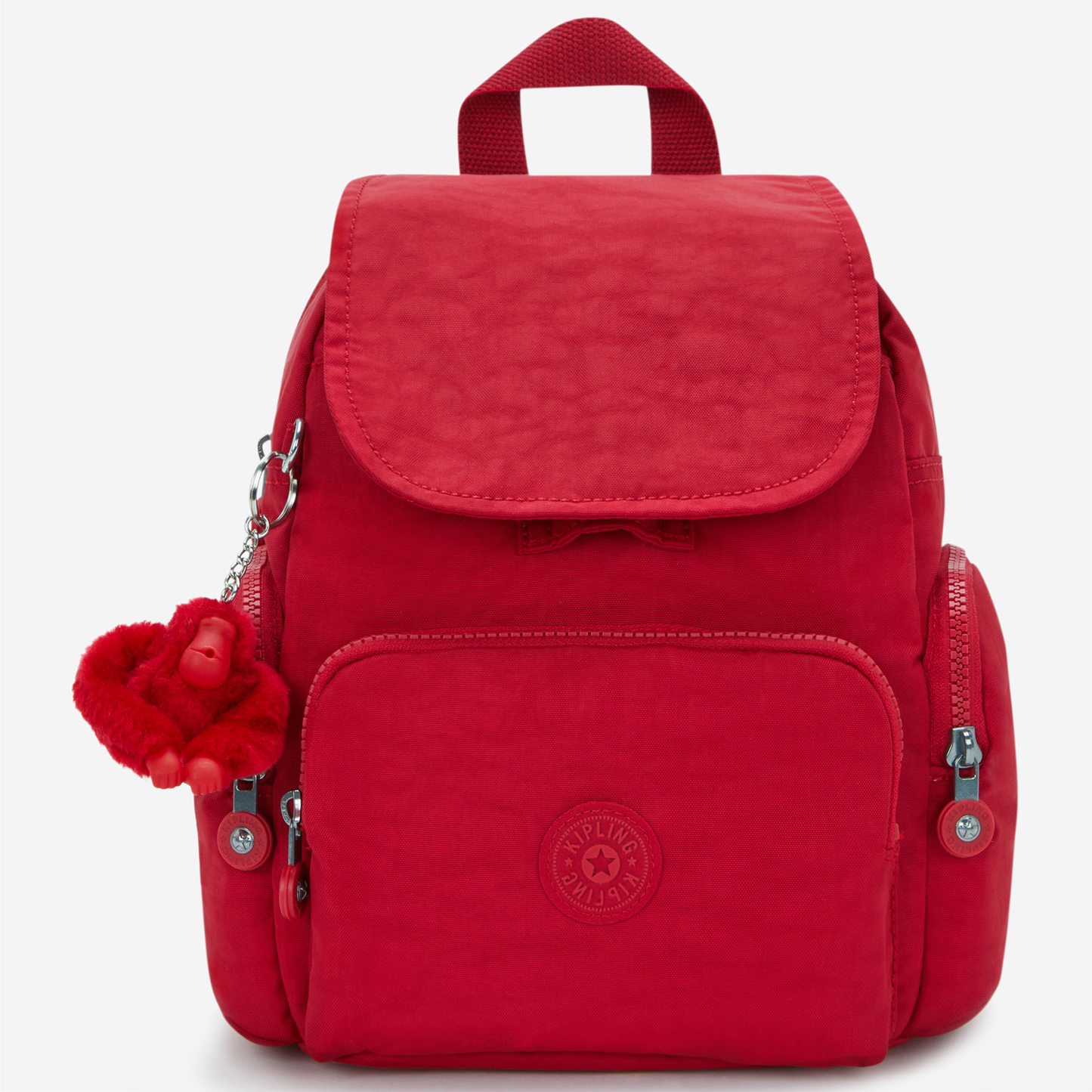 KIPLING City Zip Mini Ruby Red Mini Backpack with Adjustable Straps I6046-1NW
