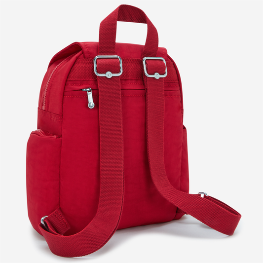 KIPLING City Zip Mini Ruby Red Mini Backpack with Adjustable Straps I6046-1NW