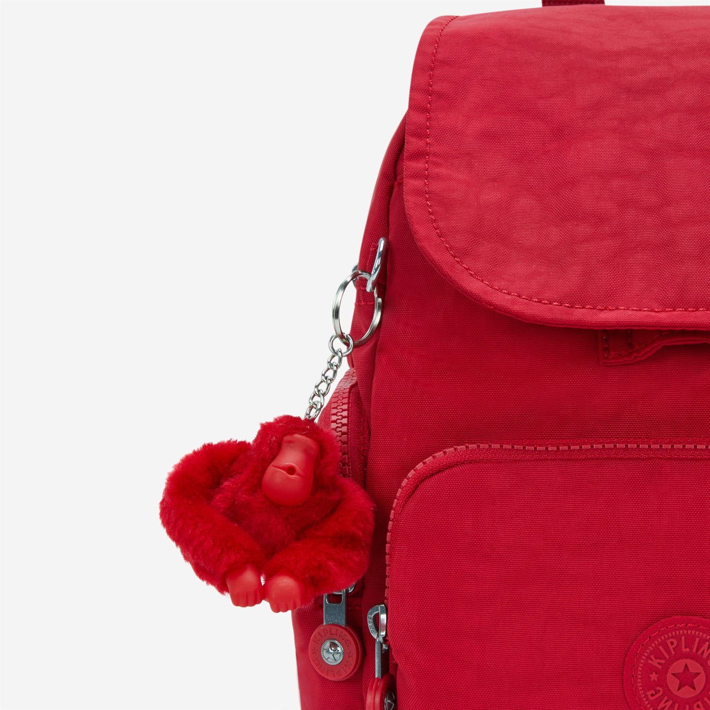 KIPLING City Zip Mini Ruby Red Mini Backpack with Adjustable Straps I6046-1NW