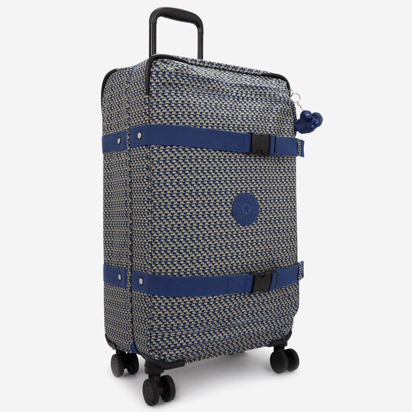 KIPLING Spontaneous M Blue on Wire Medium wheeled luggage I4556-9PC