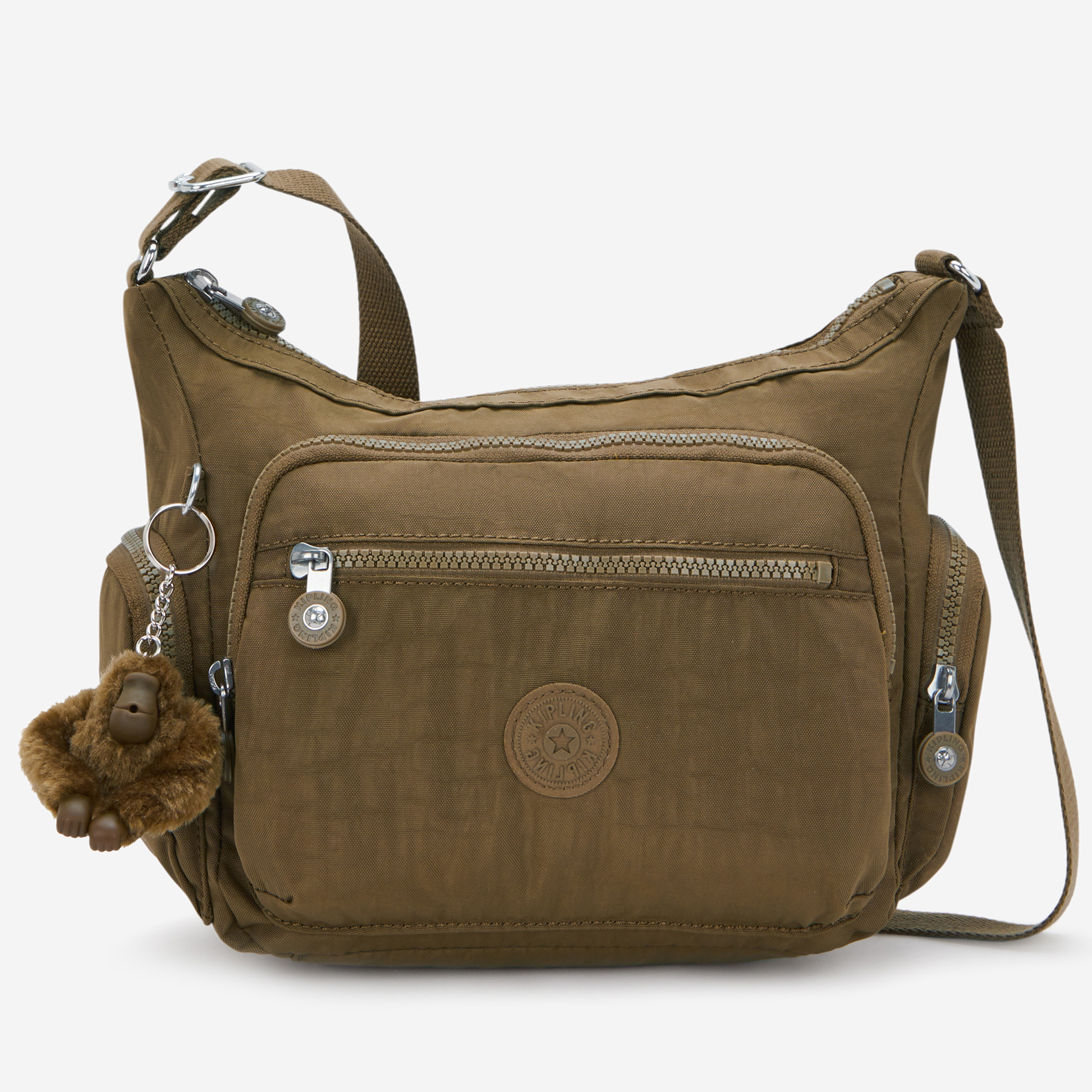 KIPLING Gabbie S Smooth Khaki Medium crossbody I2531-1NA