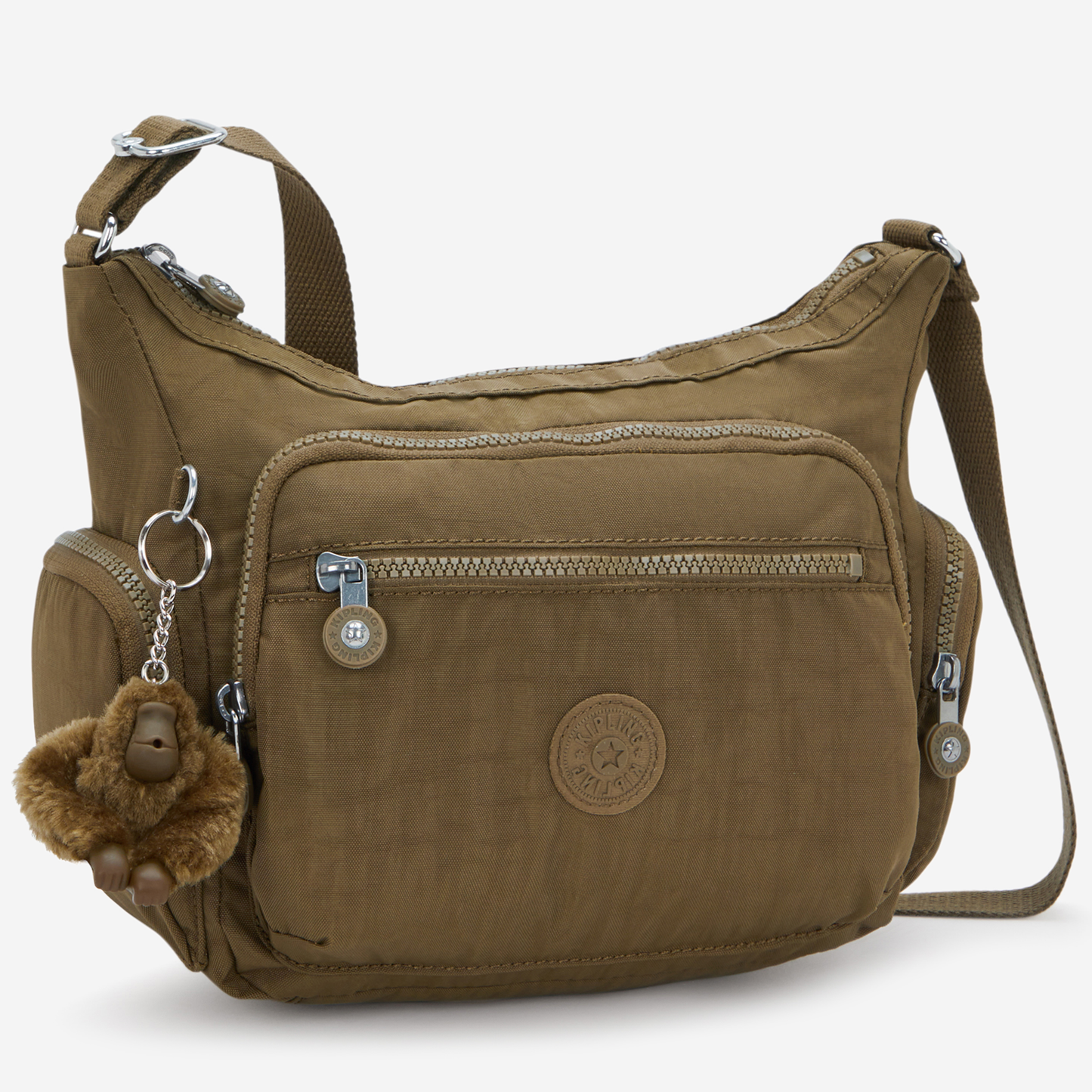 KIPLING Gabbie S Smooth Khaki Medium crossbody I2531-1NA