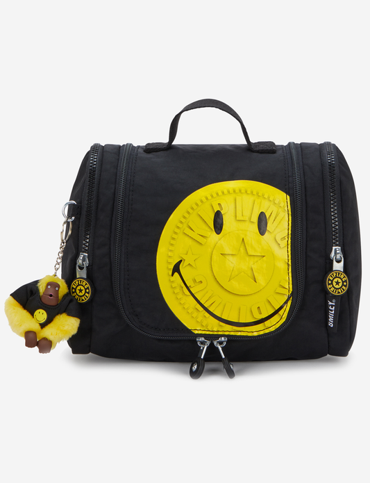 Kipling Gloria Yell Fun Black Medium Toiletry Bag (with hanging hook) I8694-1KS