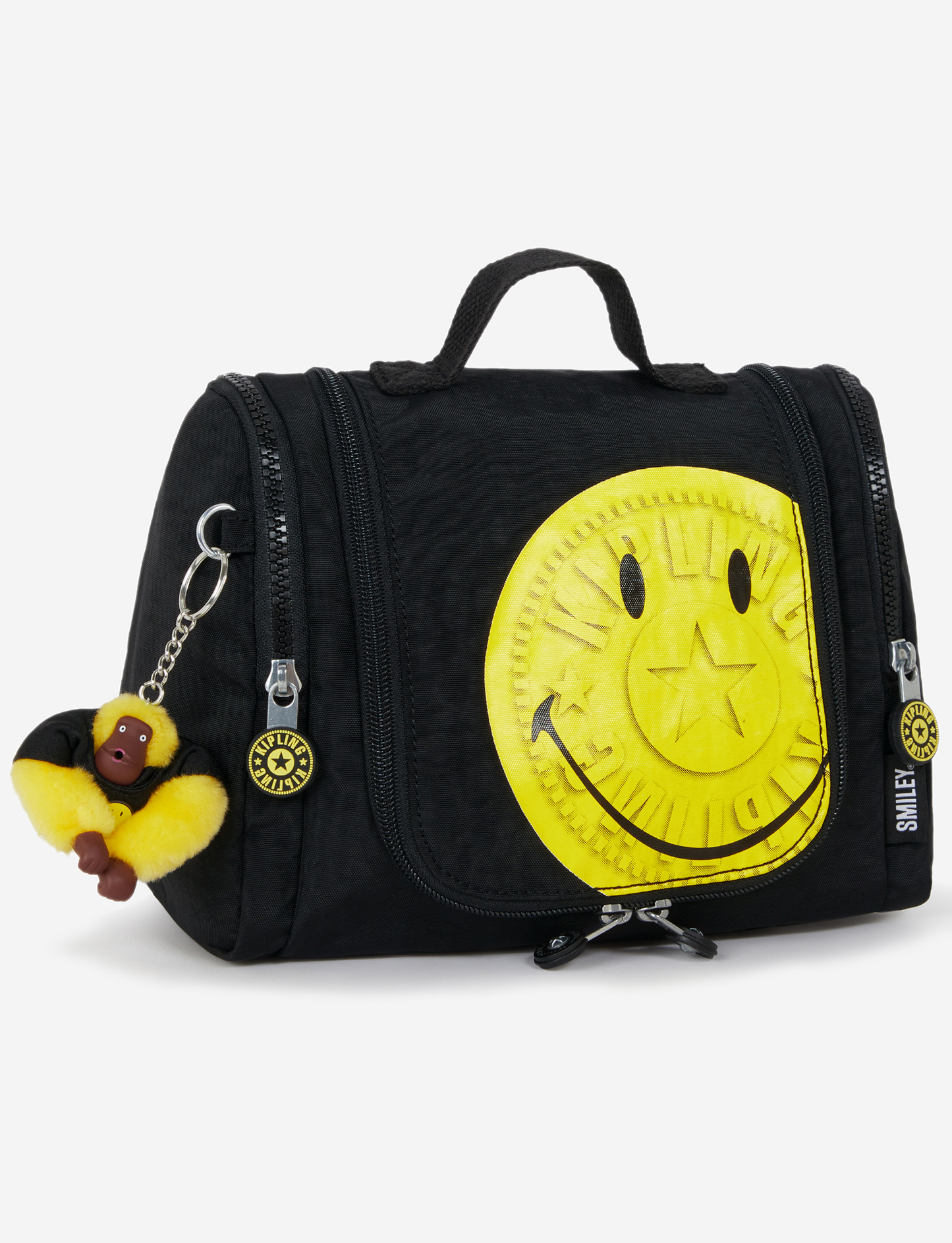 Kipling Gloria Yell Fun Black Medium Toiletry Bag (with hanging hook) I8694-1KS