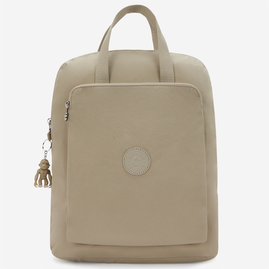 KIPLING Kazuki Boho Tan Medium backpack (with laptop compartment) I5306-1HX