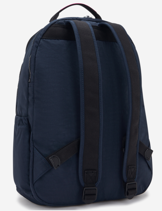 KIPLING Seoul Lap Pink Fun Blue Large backpack (with laptop compartment) I8682-9KS