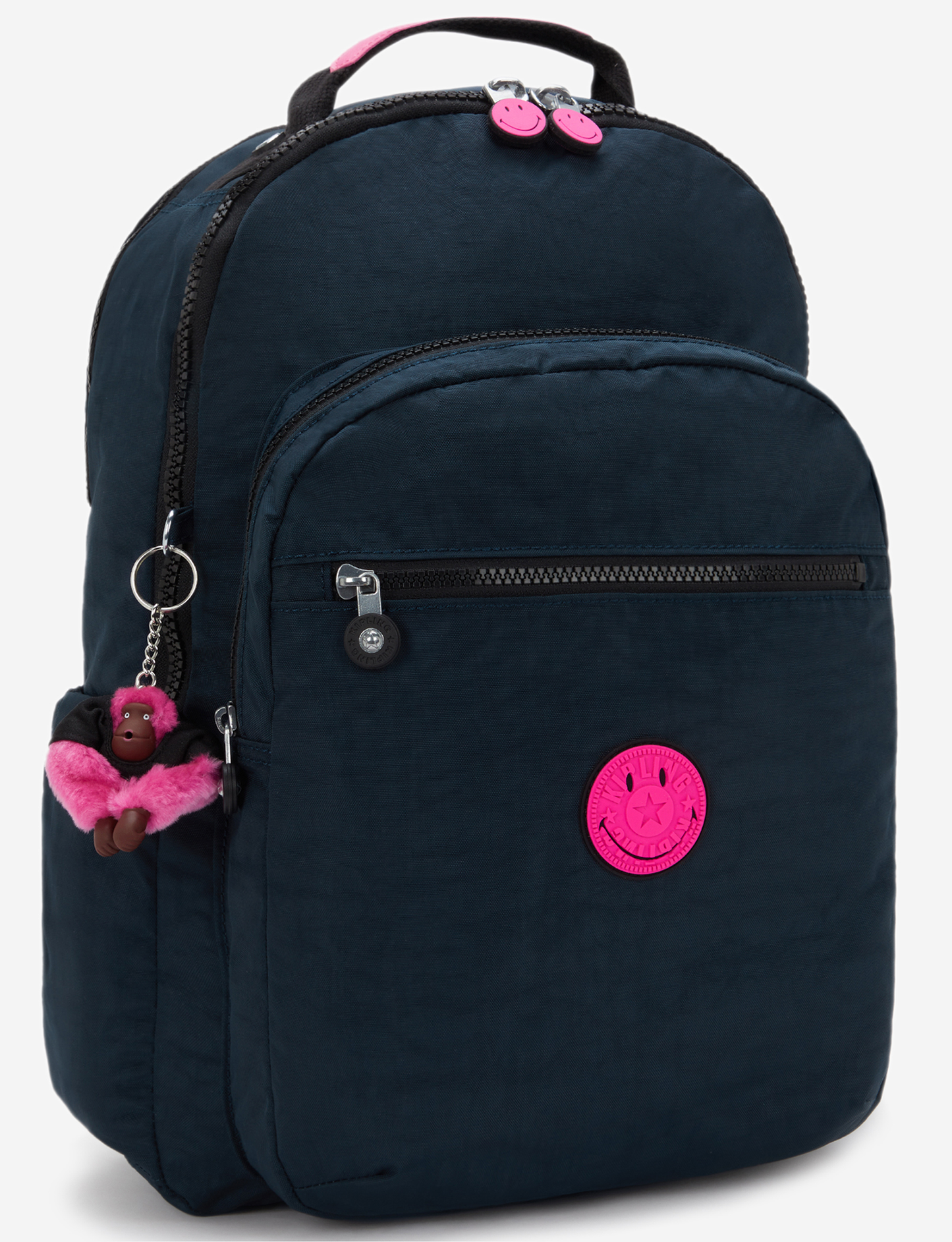 حقيبة ظهر KIPLING Seoul Lap باللون الوردي والأزرق الغامق (مع جيب للكمبيوتر المحمول) I8682-9KS