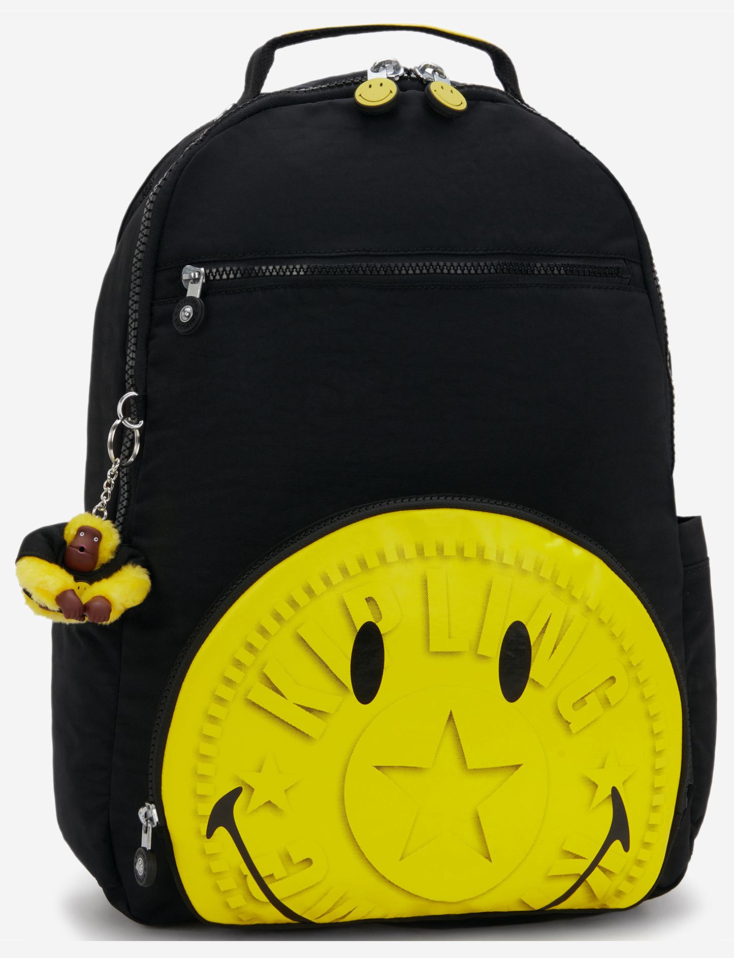 Kipling Seoul Lap Fun P Yell Fun Black Large Backpack (with Laptop Compartment) I9535-1KS
