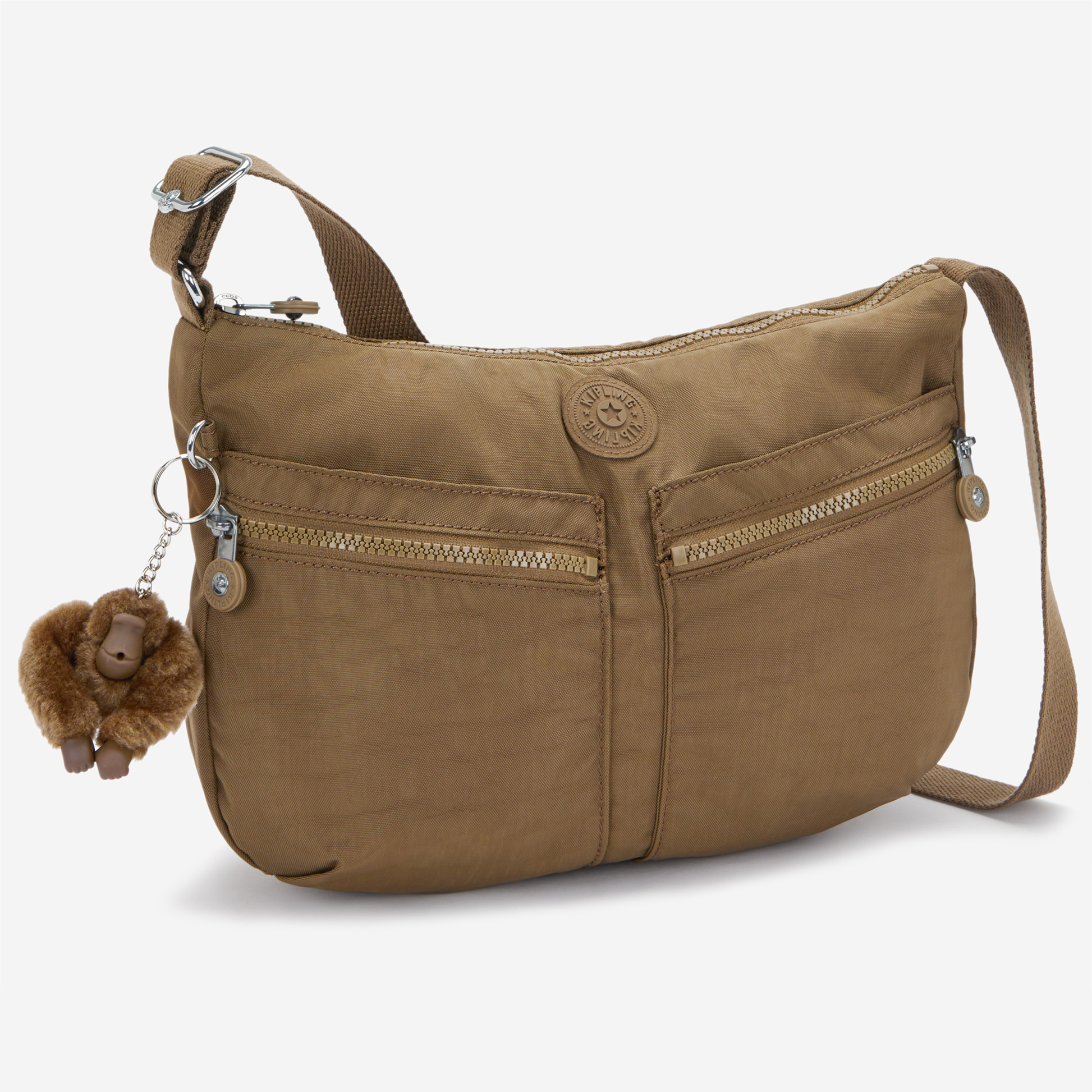 KIPLING Izellah Smooth Khaki Medium crossbody 02144-1NA