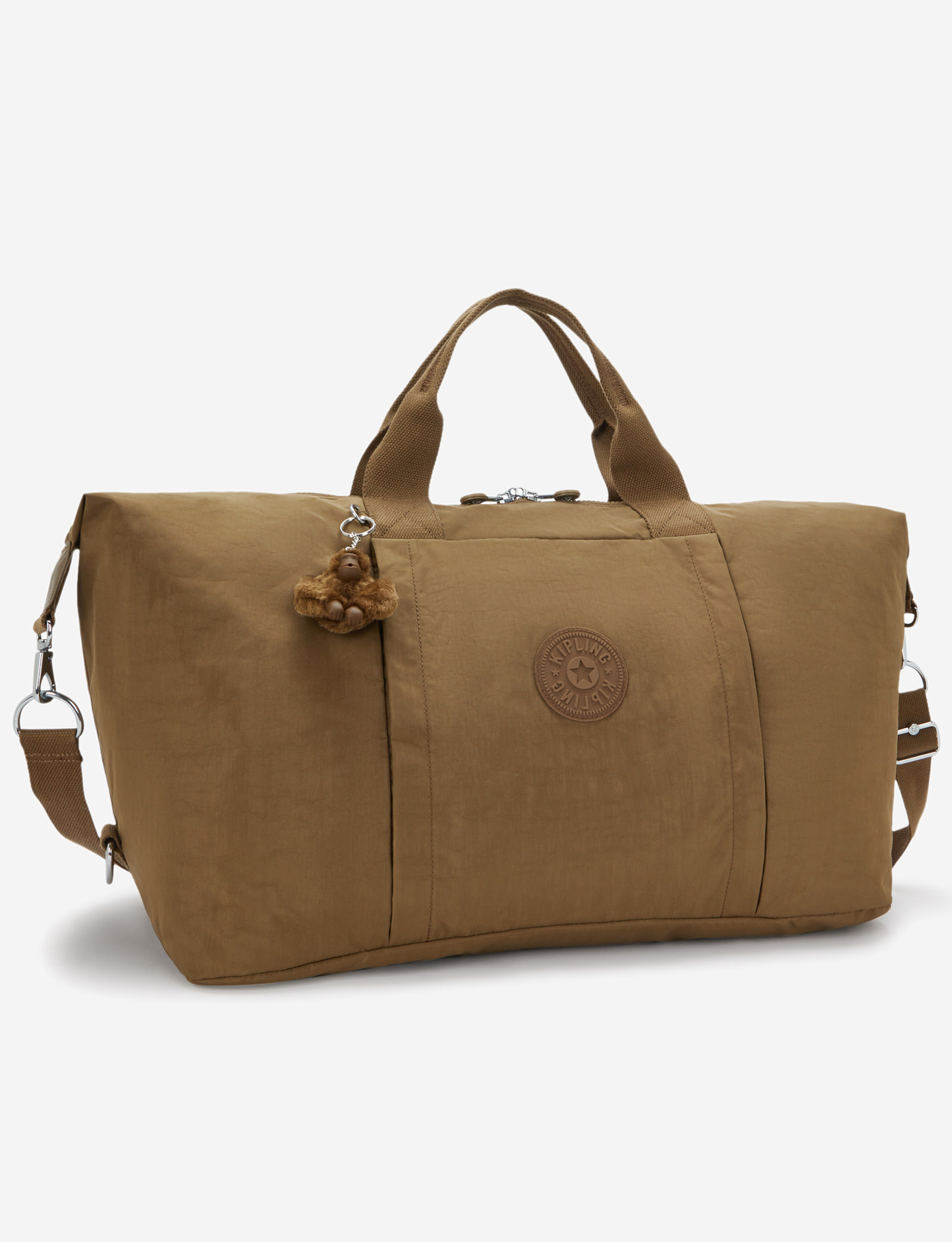 KIPLING Bori Smooth Khaki Large weekender (with trolley sleeve and removable shoulderstrap) I4582-1NA