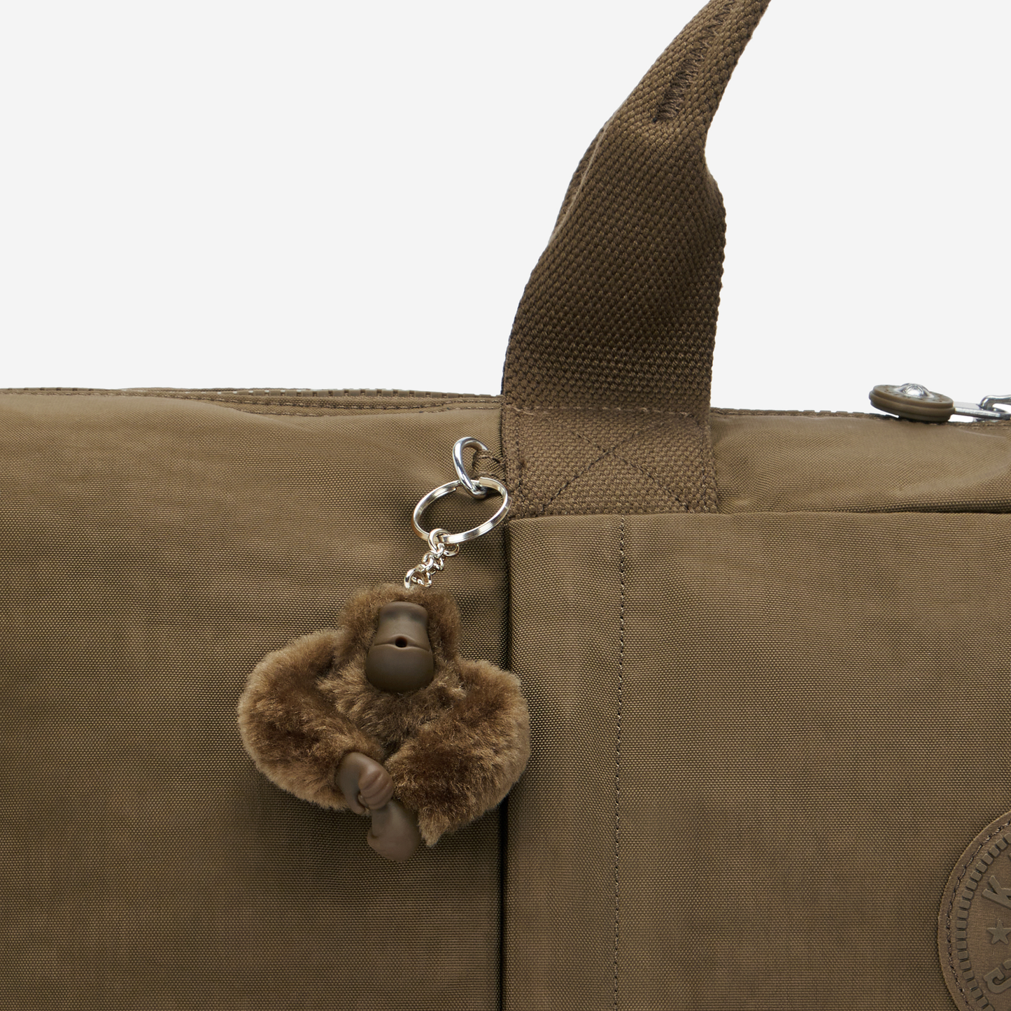 KIPLING Bori Smooth Khaki Large weekender (with trolley sleeve and removable shoulderstrap) I4582-1NA