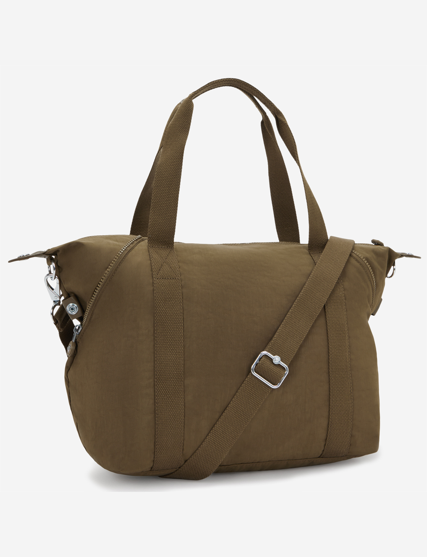 Kipling Art Smooth Khaki Medium Tote (with Removable Shoulderstrap) 10619-1NA