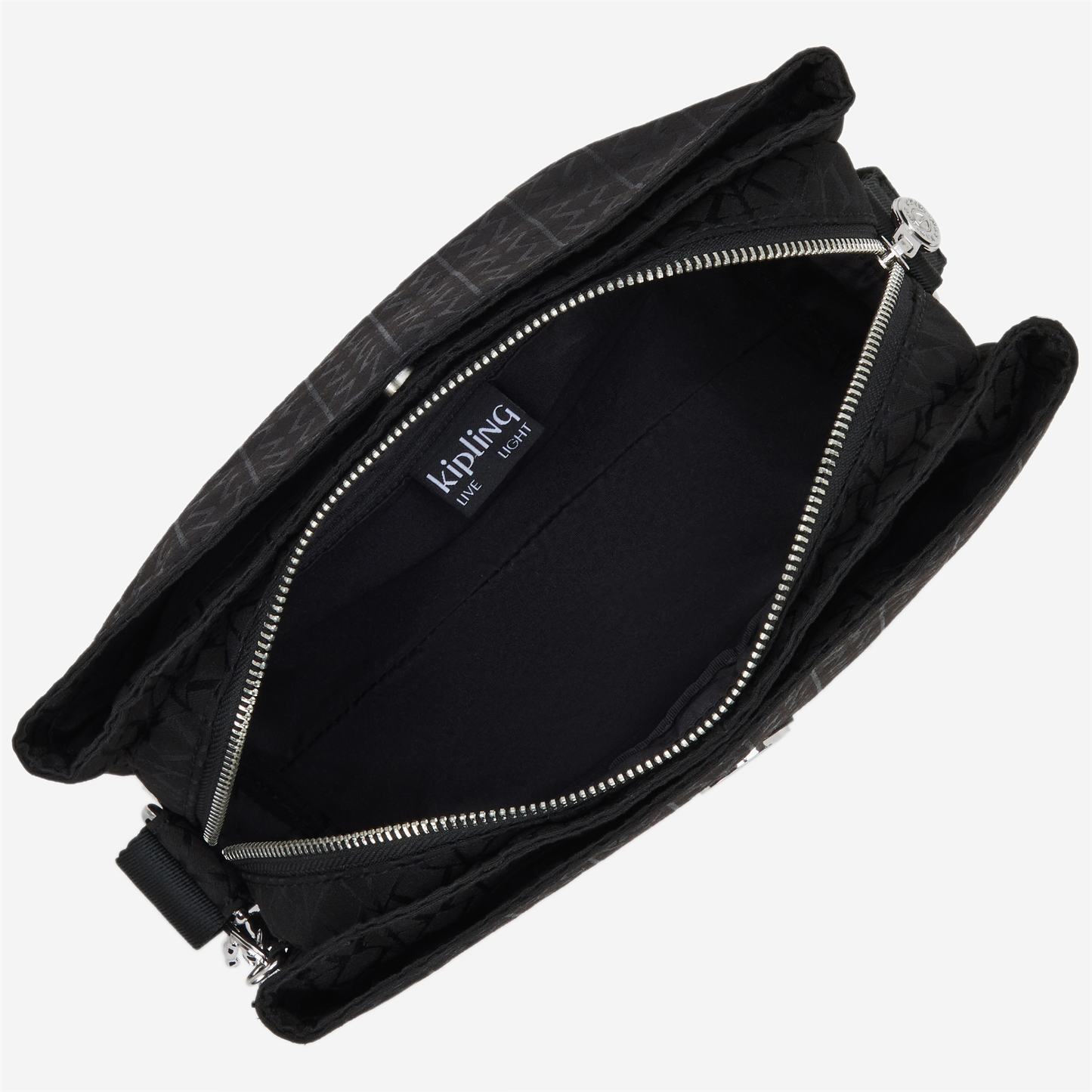 KIPLING Fabya Noir Sign Jq Medium crossbody I9846-4NW