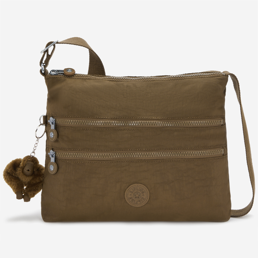KIPLING Alvar Smooth Khaki Medium crossbody 13335-1NA