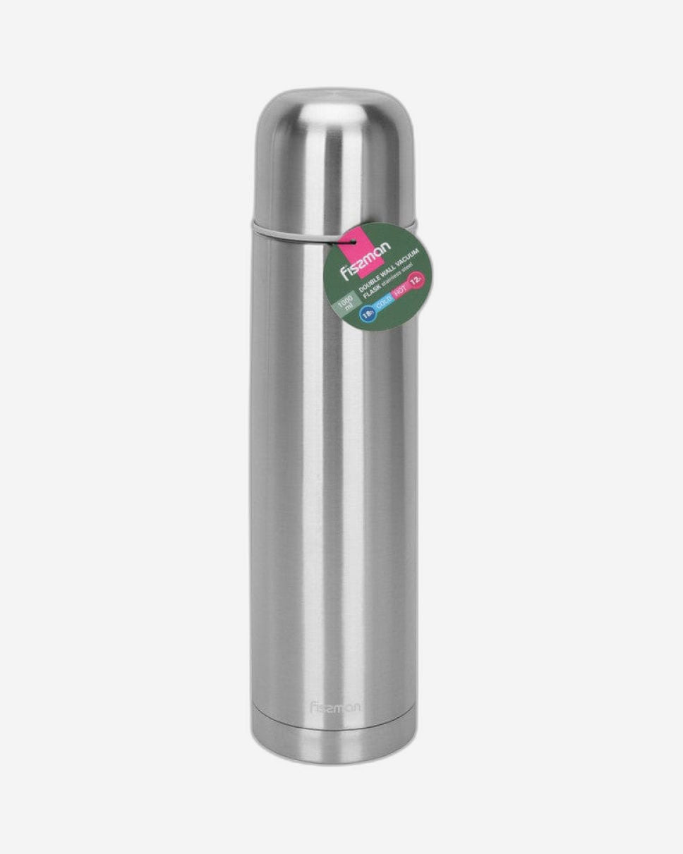 Fissman Double Wall Vacuum Flask 1000 Ml Stainless Steel