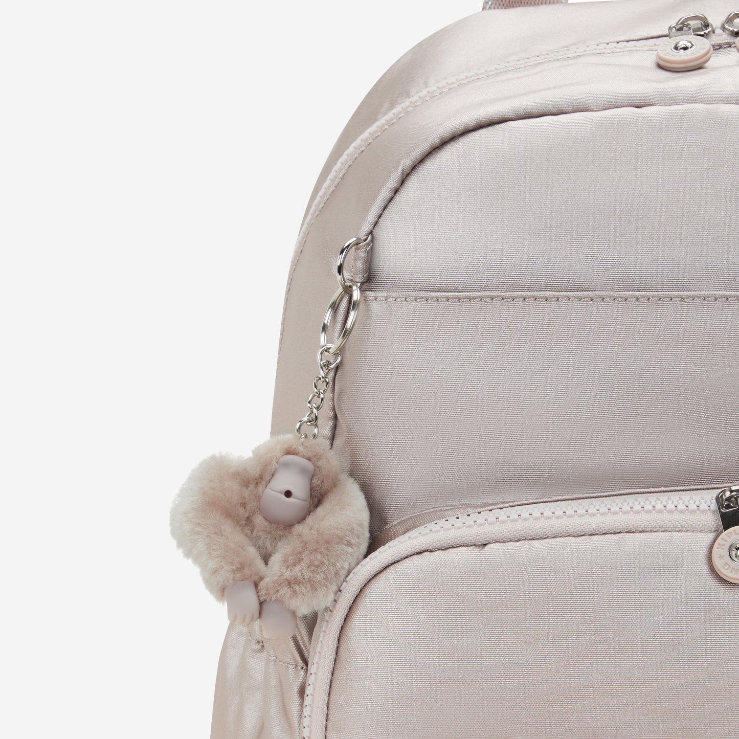 KIPLING Maisie Metallic Glow Medium baby backpack (with changing mat) I5294-48I