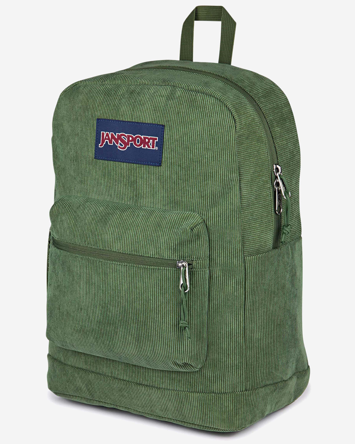 JanSport Cross Town Plus Remix Cargo Green Corduroy Backpack