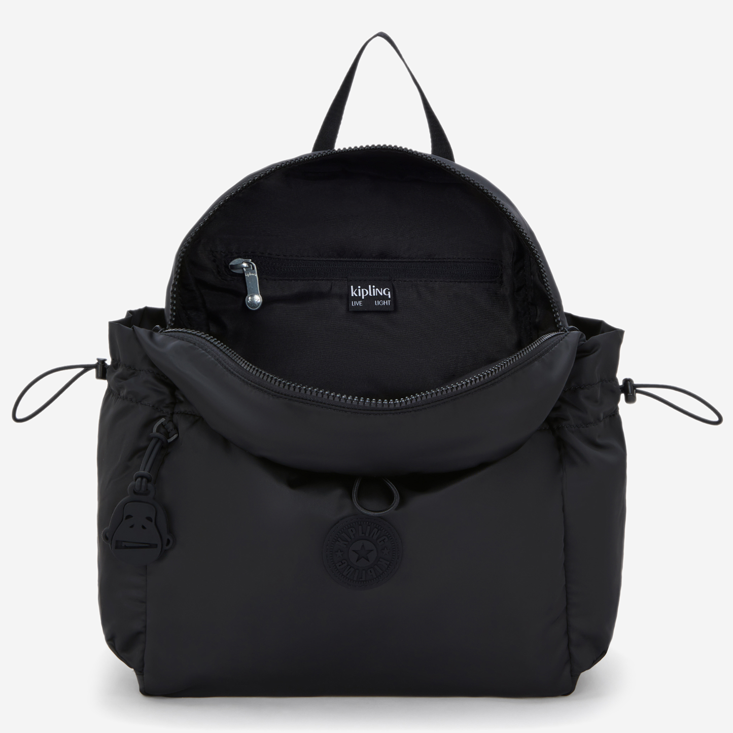 KIPLING Amita Simply Black Medium Backpack with Drawstring Pocket I8172-4RZ