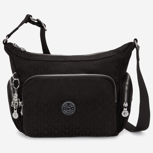 KIPLING Gabb S Noir Sign Jq Medium crossbody I8039-4NW