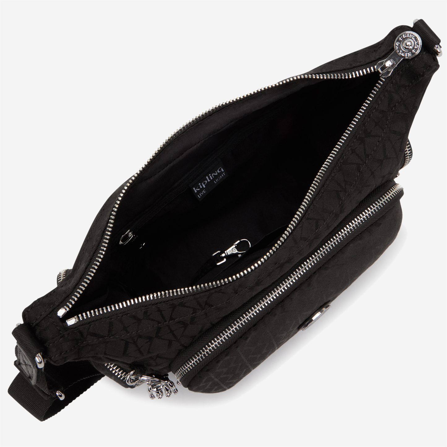 KIPLING Gabb S Noir Sign Jq Medium crossbody I8039-4NW