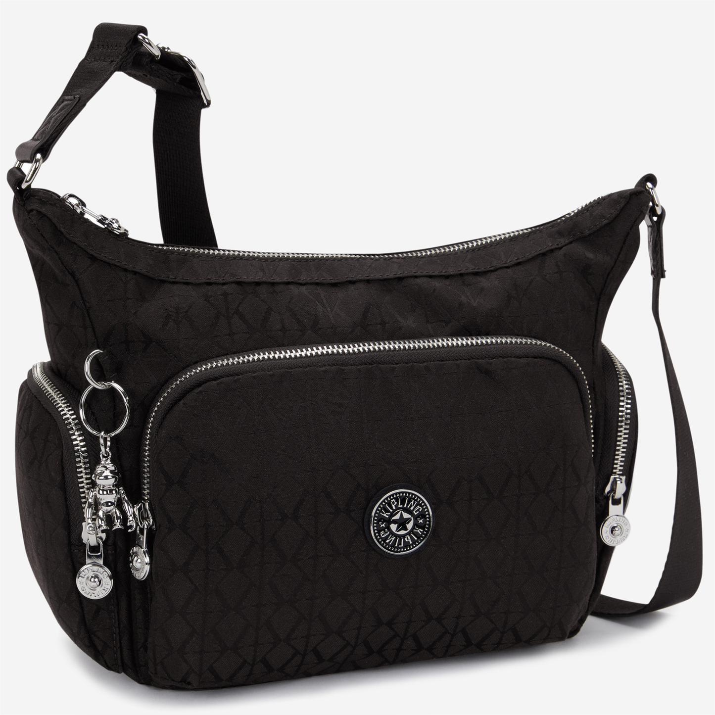 KIPLING Gabb S Noir Sign Jq Medium crossbody I8039-4NW