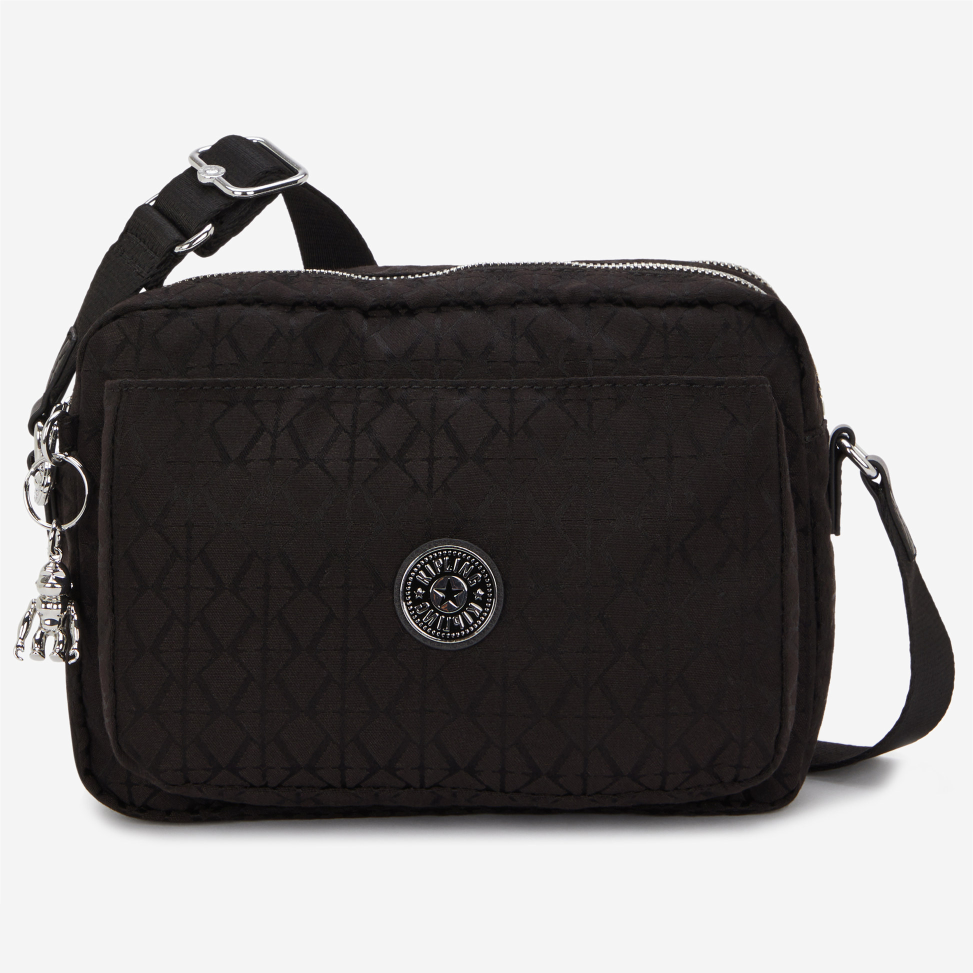KIPLING Abanu M Noir Sign Jq Medium crossbody I8024-4NW