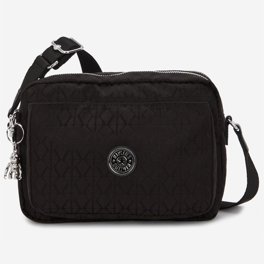 KIPLING Abanu M Noir Sign Jq Medium crossbody I8024-4NW
