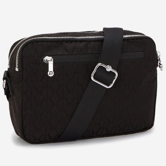 KIPLING Abanu M Noir Sign Jq Medium crossbody I8024-4NW