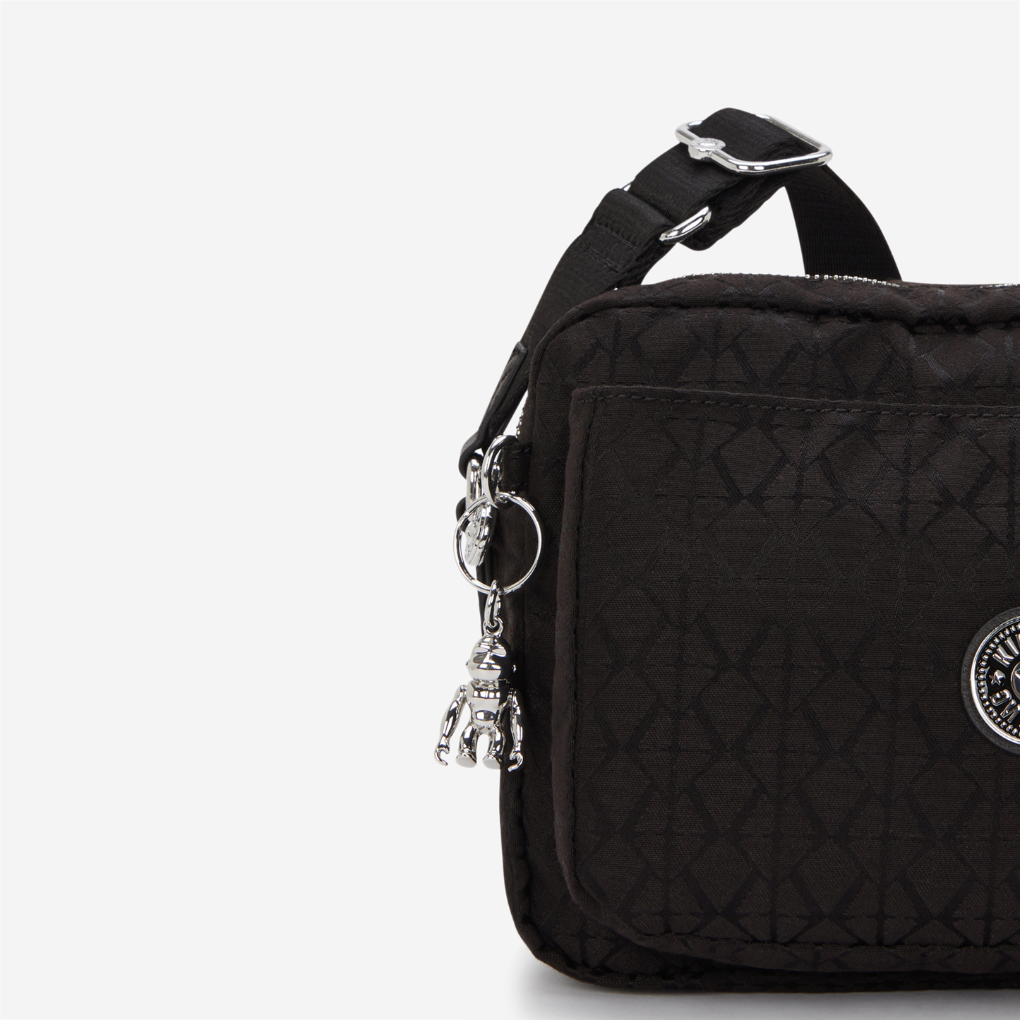 KIPLING Abanu M Noir Sign Jq Medium crossbody I8024-4NW