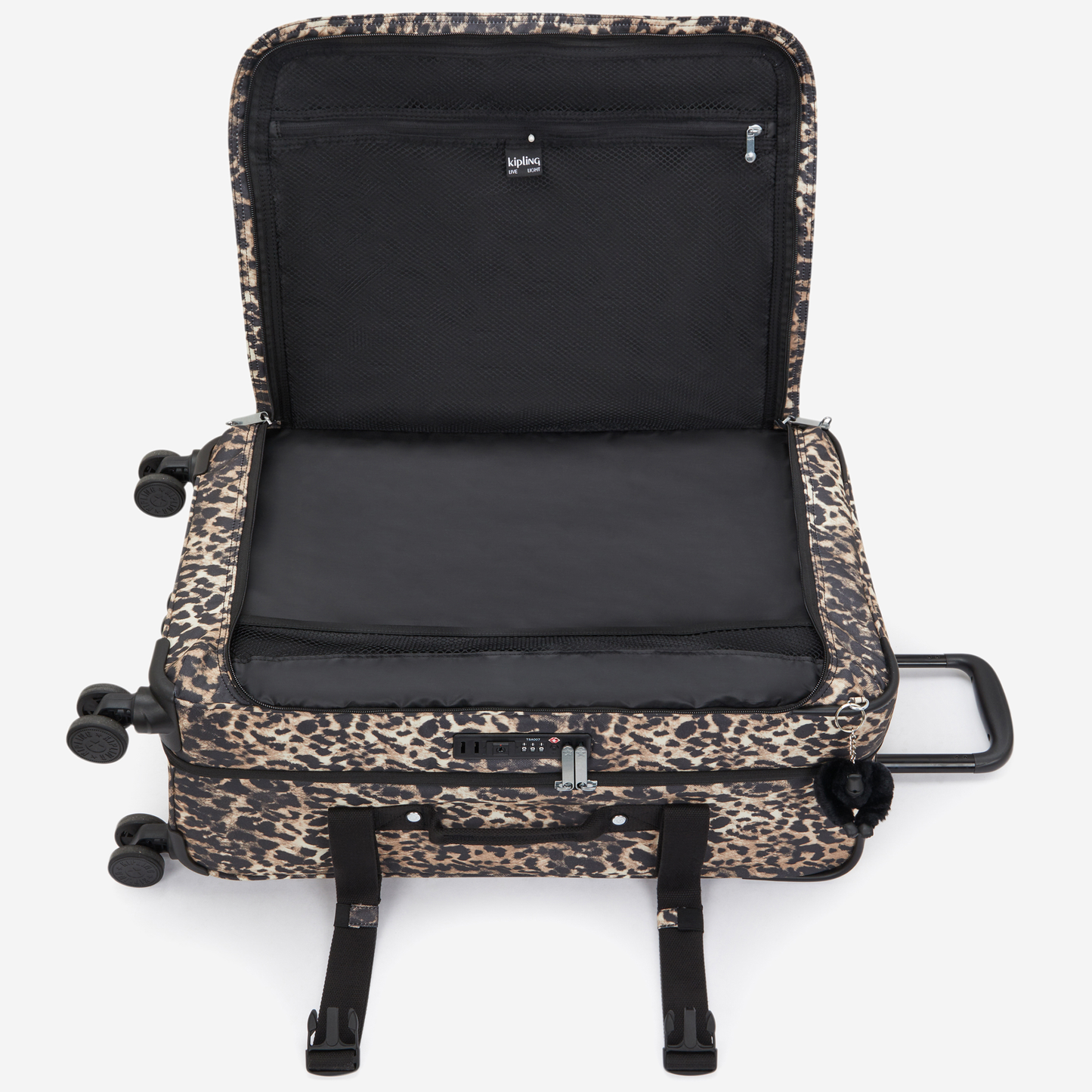 KIPLING Spontaneous M Wild Leopard Medium wheeled luggage I4556-6JP
