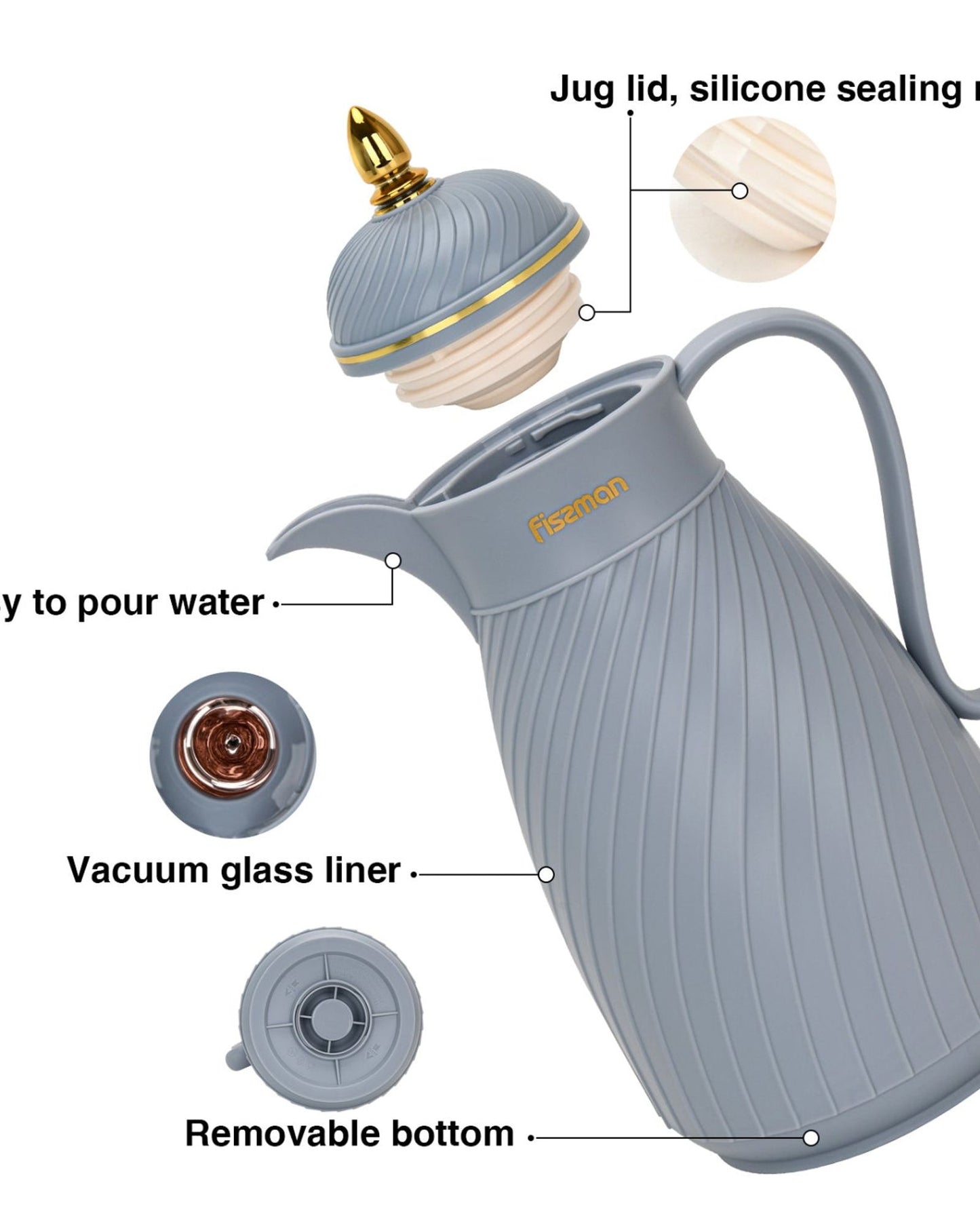 Fissman Vacuum Jug Blue