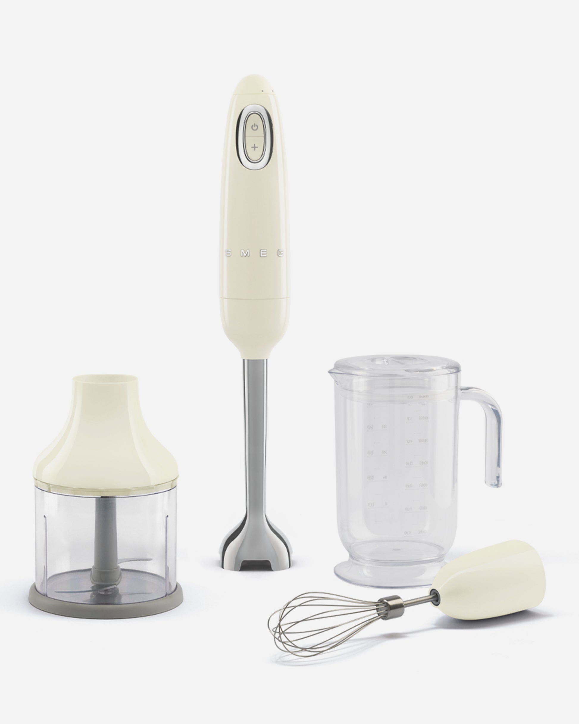 Smeg hand blender with accessories – cream