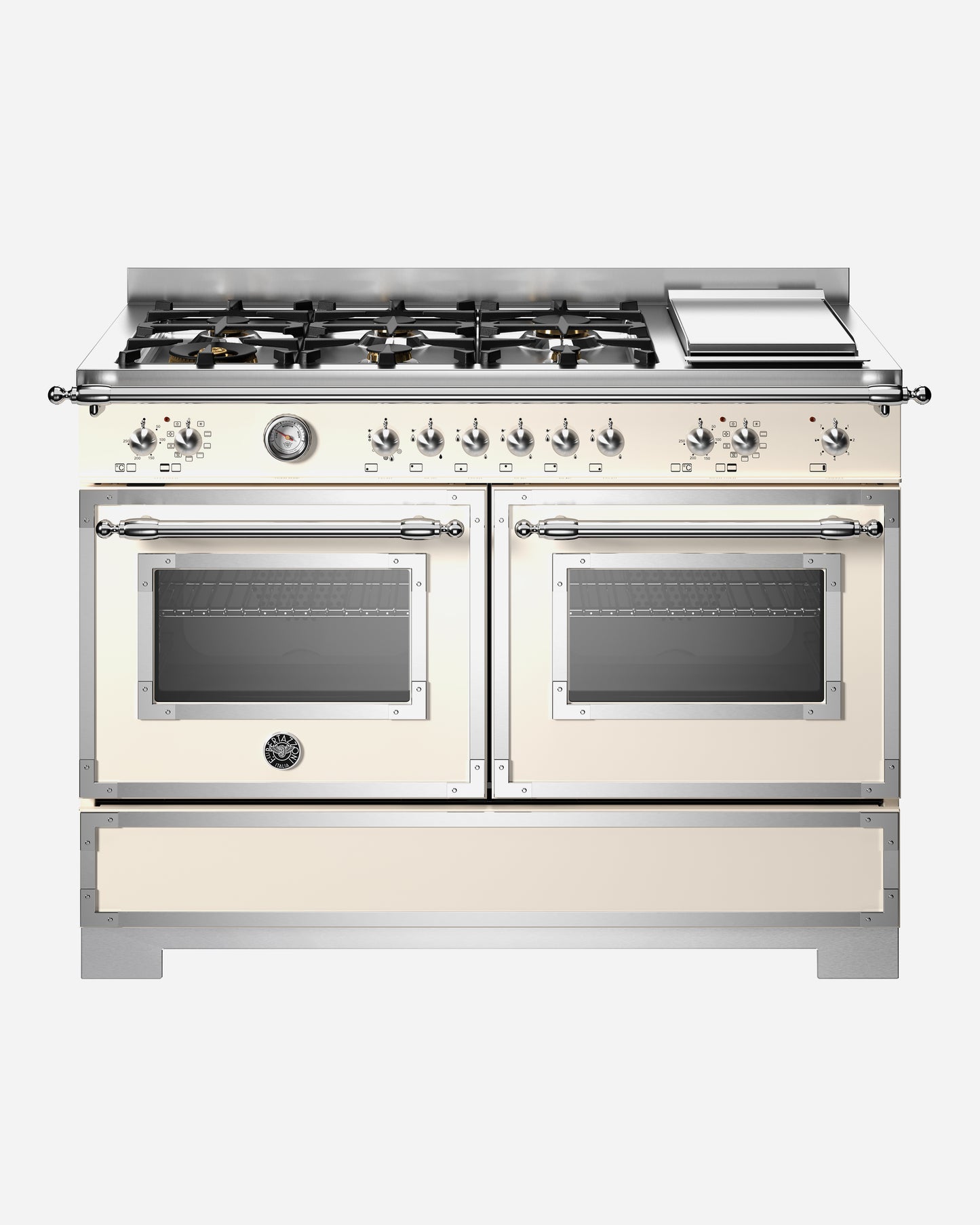 120 cm 6 burner and griddle and electric double oven