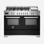Bertazzoni 6-Burner Range Cooker with Griddle & Double Oven 120cm, Black
