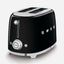 SMEG 2 Slice Toaster with Extra Wide Slots  Black