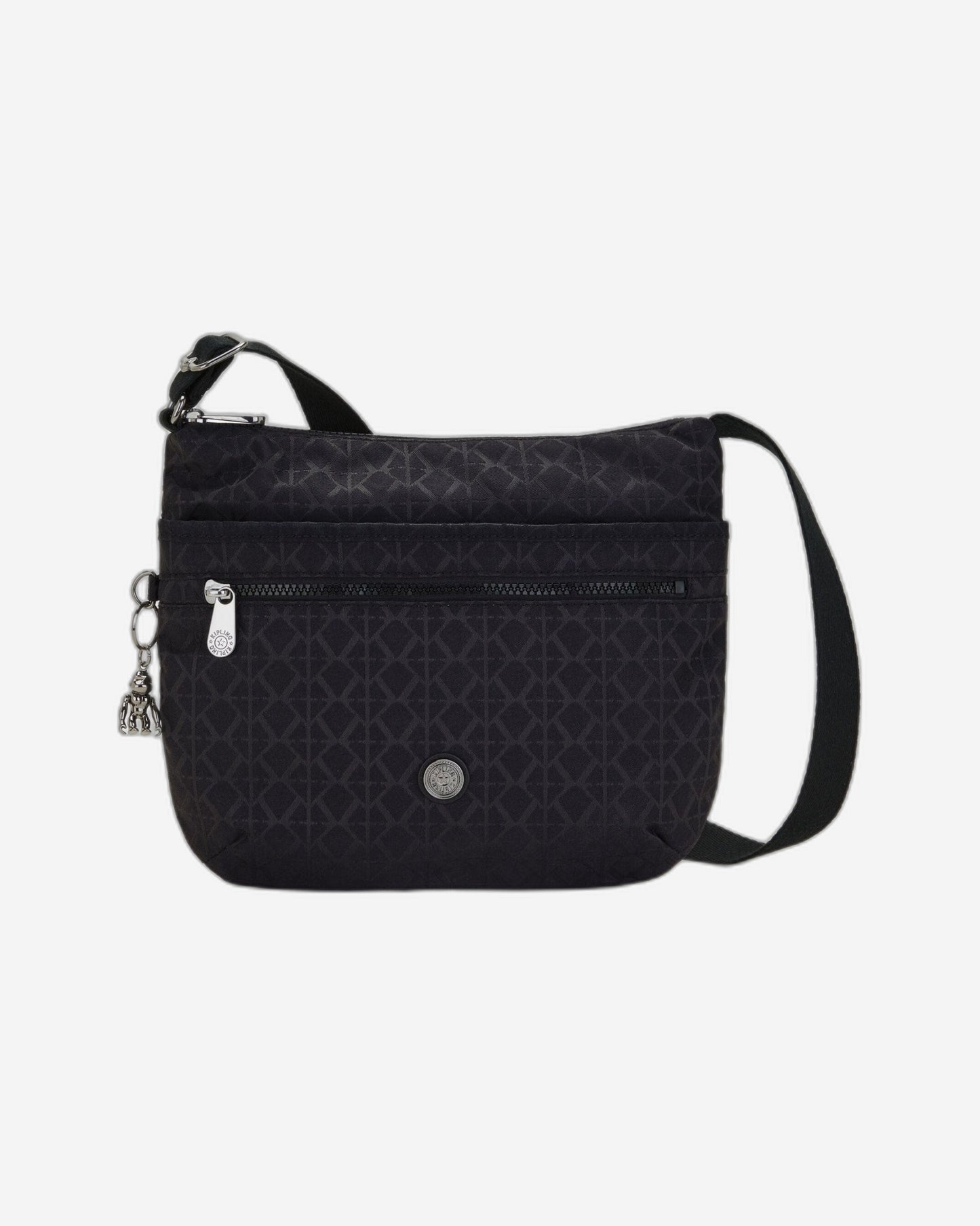Kipling Arto Signature Blk Q Medium Crossbody Bag C2I2520-M34