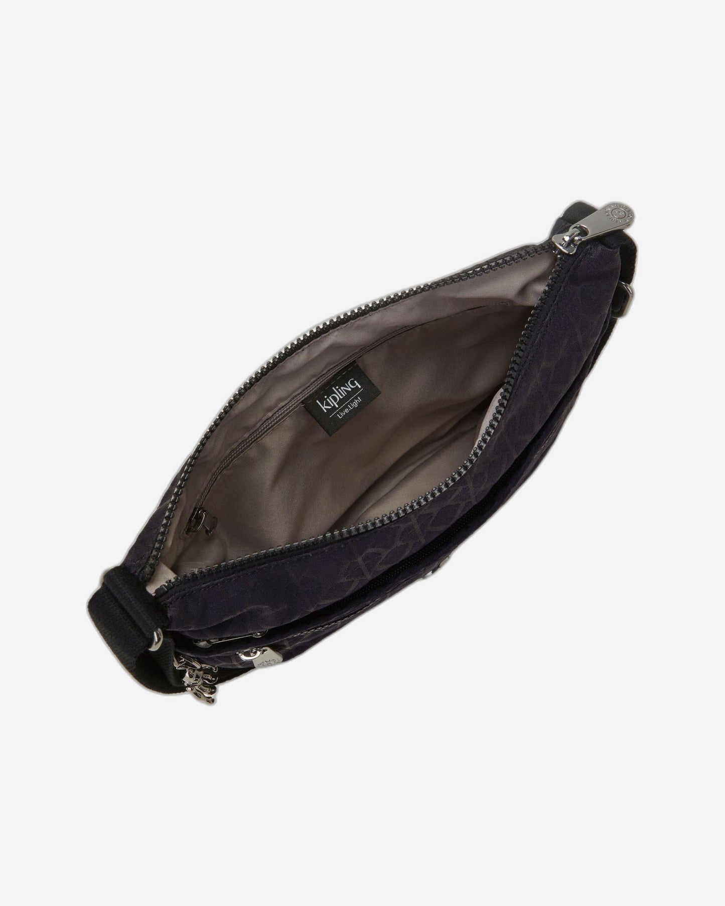 Kipling Arto Signature Blk Q Medium Crossbody Bag C2I2520-M34
