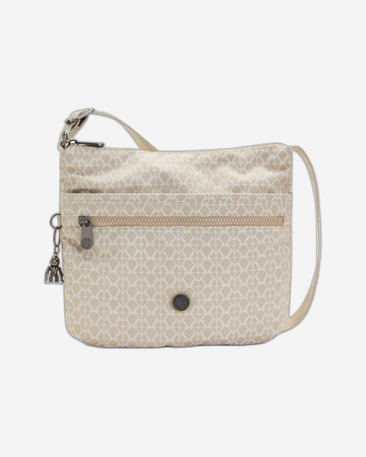 Kipling Arto Signature Beige Medium Crossbody Bag C2I2520-R63