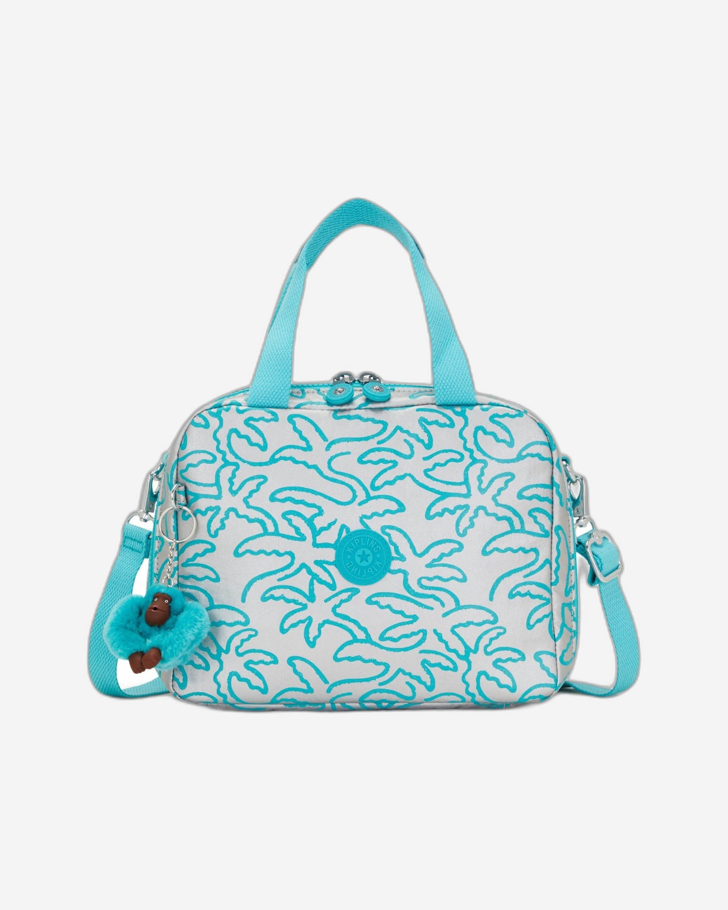 Kipling Miyo Metallic Palm Large Lunch Bag with Trolley Sleeve C2I4126-1PM