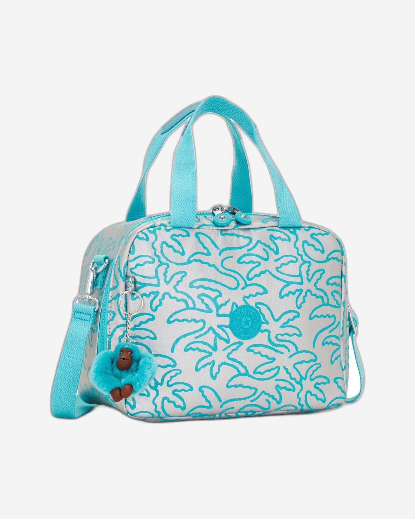 Kipling Miyo Metallic Palm Large Lunch Bag with Trolley Sleeve C2I4126-1PM