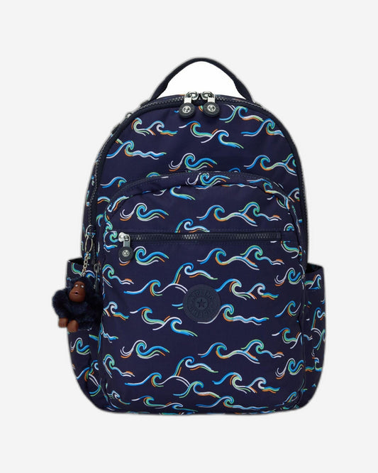 Kipling Seoul Fun Ocean Print Large Backpack C2I4851-W92