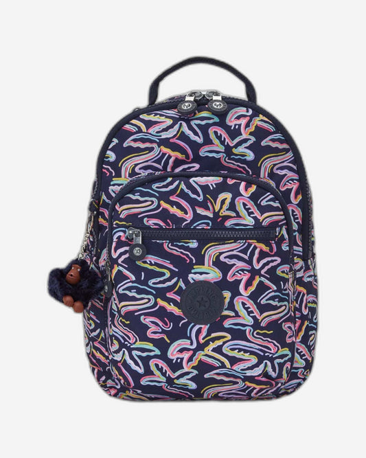 Kipling Seoul S Palm Fiesta Print Small Backpack C2I5357-3MC