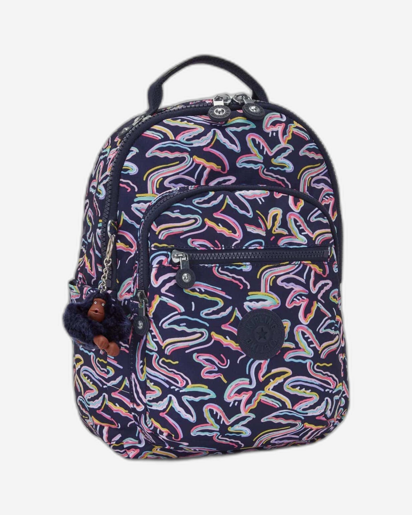 Kipling Seoul S Palm Fiesta Print Small Backpack C2I5357-3MC