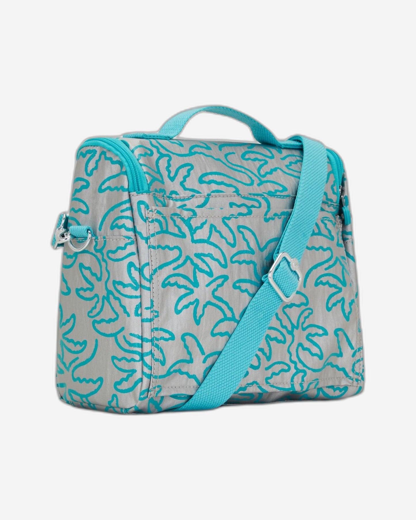 Kipling New Kichirou Metallic Palm Large Lunch Bag with Trolley Sleeve C2I5412-1PM