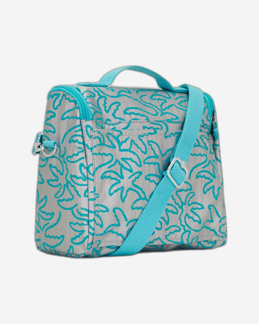 Kipling New Kichirou Metallic Palm Large Lunch Bag with Trolley Sleeve C2I5412-1PM